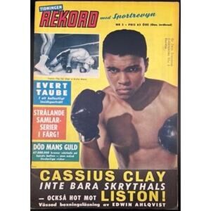 1963 Swedish Rekord Journal Cassius Clay Magazine Greatest Muhammad Ali Boxing